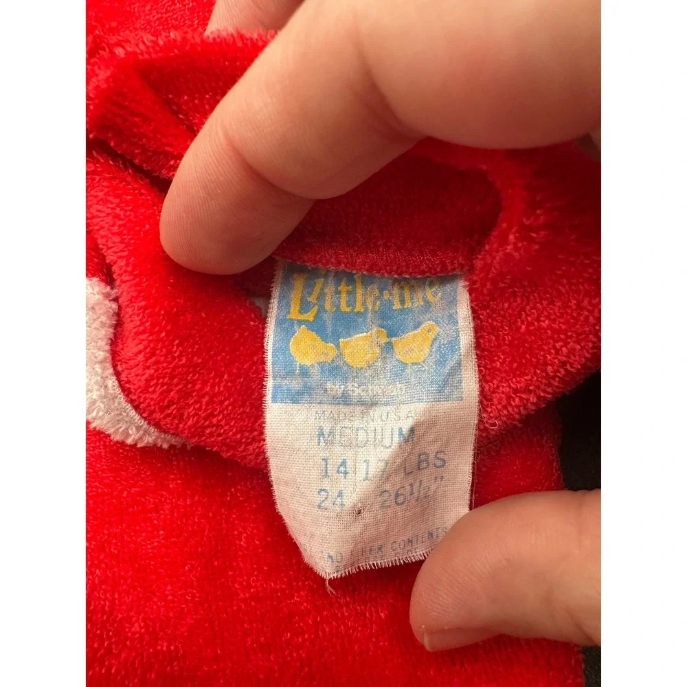 Vintage Little Me Christmas Santa Reindeer Footed Pajamas‎ One Piece Outfit